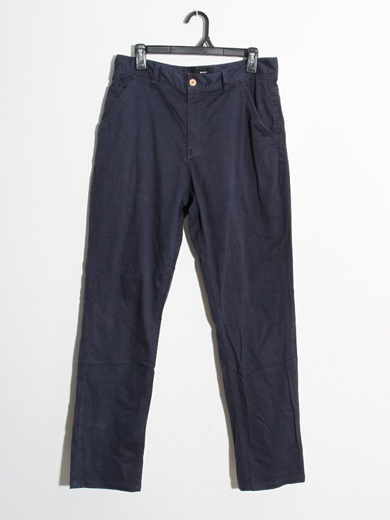 Finisterre Koerner Organic Cotton Trouser Pant Navy Blue Slim Size W32 x L32 - Picture 3 of 16